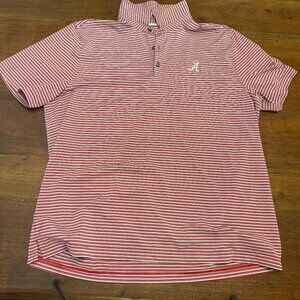 Red Stripe Alabama Cutter & Buck Performance Polo